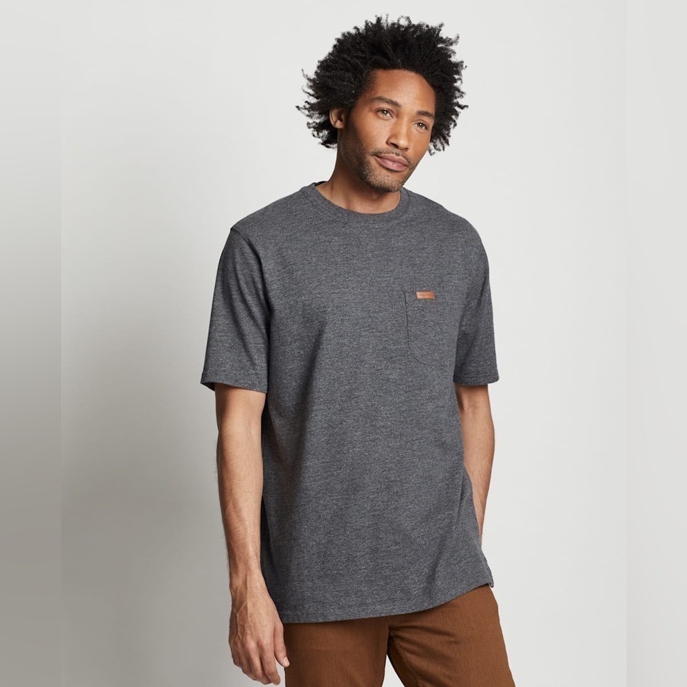 Pendleton Men’s Short Sleeve Deschutes Pocket Tee Grey Basic Tee Size Medium
